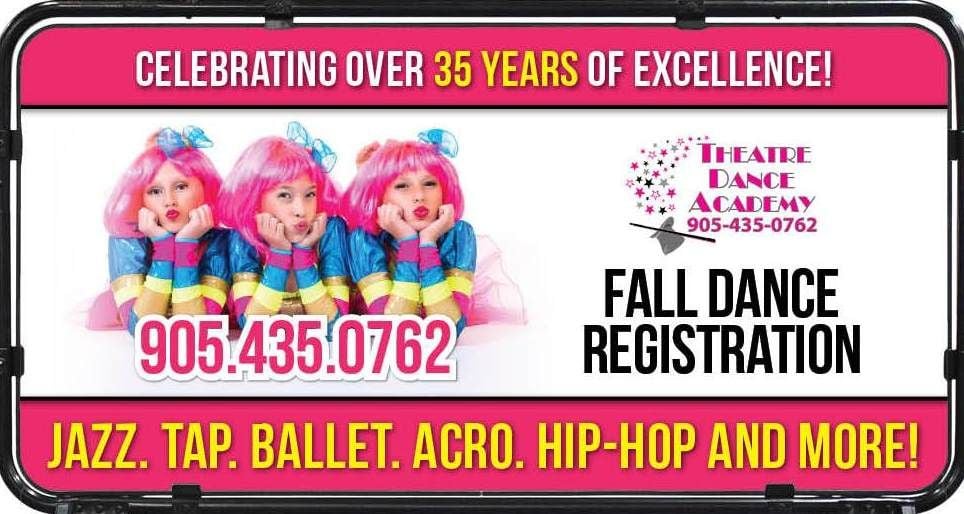 REGISTRATION call 905 435 0762 , theatredanceacademy@bellnet.ca or online REGISTRATION call 905 435 0762 , theatredanceacademy@bellnet.ca or online